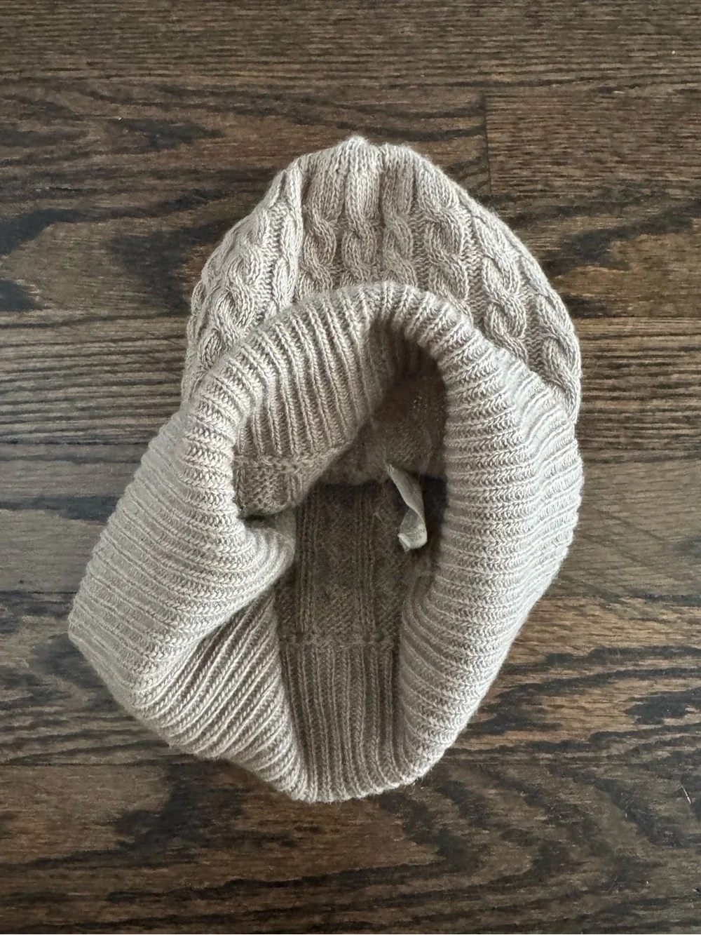 Cable Knit Cashmere Beanie Hat